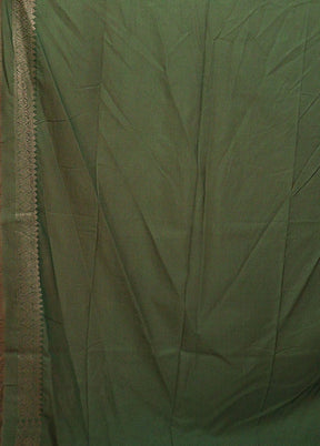 Green Georgette Saree With Blouse Piece