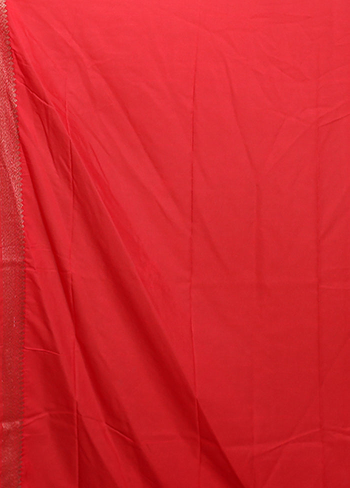 Red Georgette Saree With Blouse Piece