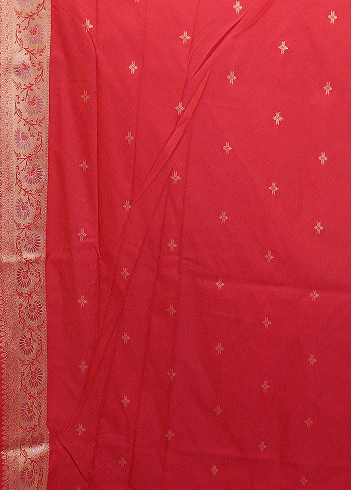 Pink Katan Silk Saree With Blouse Piece