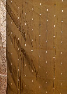 Green Katan Silk Saree With Blouse Piece