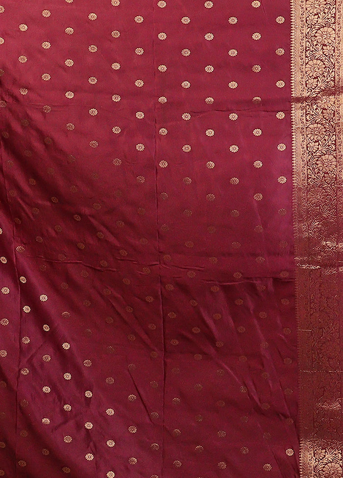 Purple Dupion Silk Saree With Blouse Piece