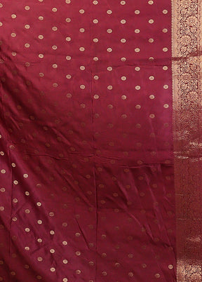 Purple Dupion Silk Saree With Blouse Piece