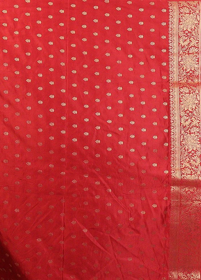 Pink Dupion Silk Saree With Blouse Piece