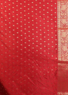 Pink Dupion Silk Saree With Blouse Piece