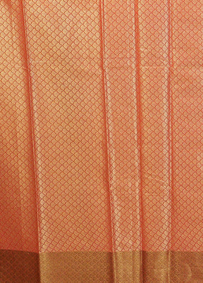Red Kora Silk Saree With Blouse Piece