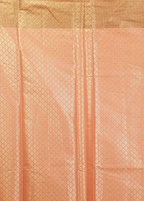 Pink Kora Silk Saree With Blouse Piece