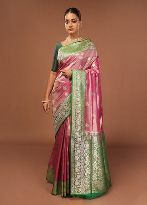 Purple Tissue Silk Saree With Blouse Piece