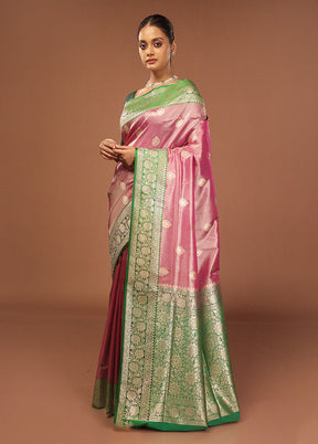 Purple Tissue Silk Saree With Blouse Piece