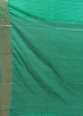 Green Tissue Silk Saree With Blouse Piece