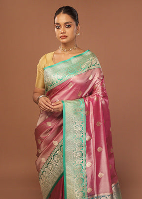 Purple Tissue Silk Saree With Blouse Piece