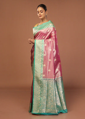 Purple Tissue Silk Saree With Blouse Piece