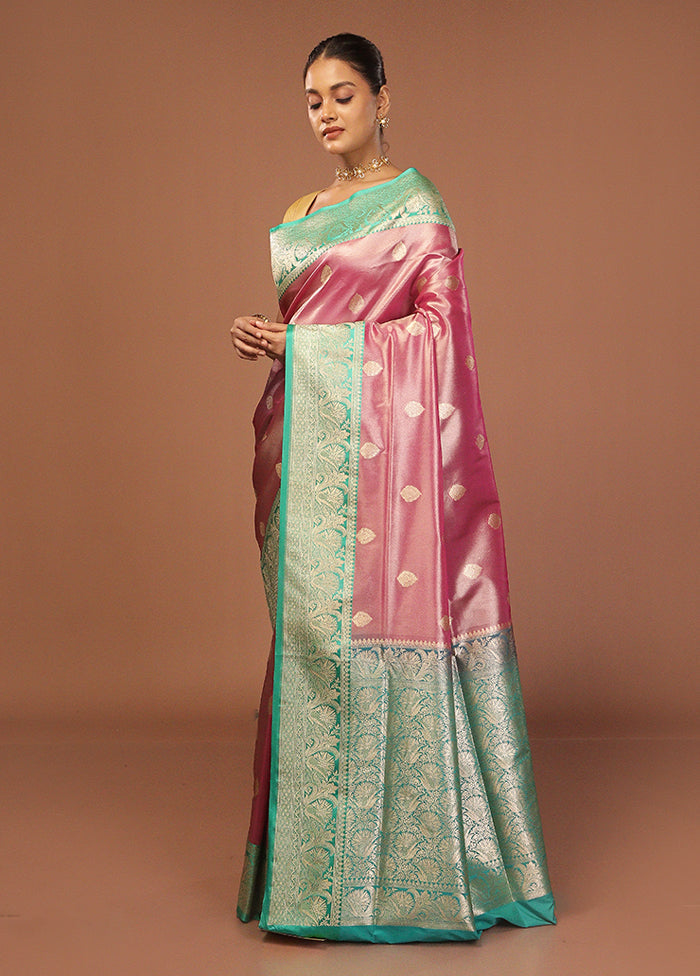 Purple Tissue Silk Saree With Blouse Piece