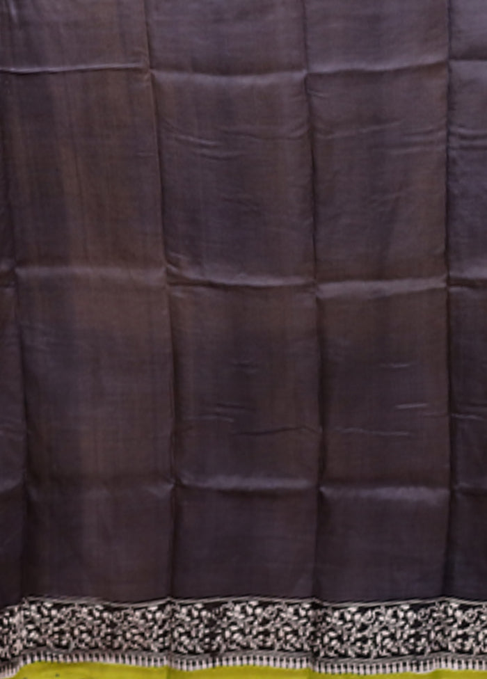 Cream Printed Pure Silk Saree Without Blouse Piece