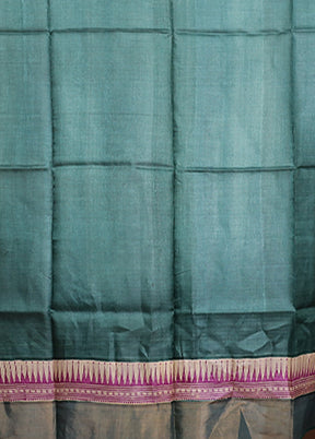 Cream Tussar Silk Saree With Blouse Piece