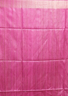 Purple Tussar Silk Saree With Blouse Piece