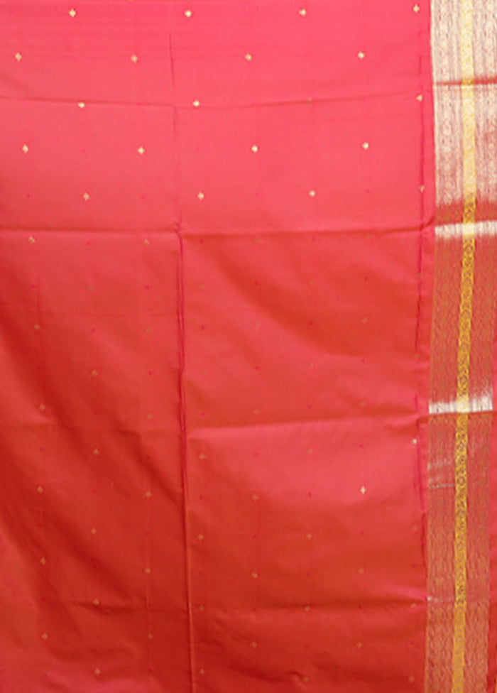 Yellow Dupion Silk Saree With Blouse Piece