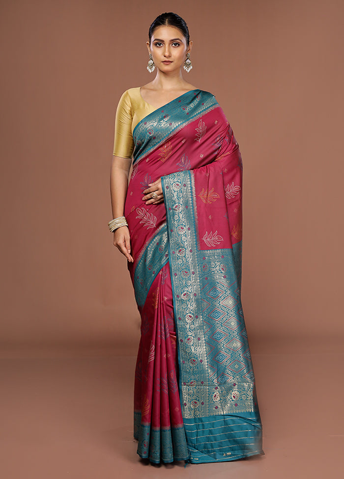 Purple Dupion Silk Saree With Blouse Piece