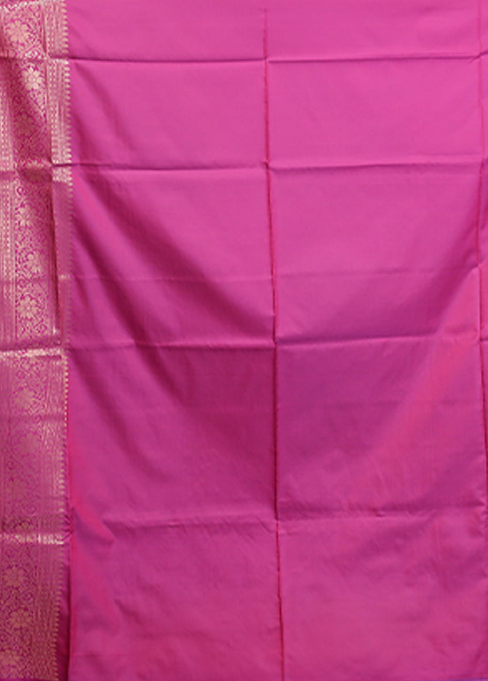 Blue Dupion Silk Saree With Blouse Piece