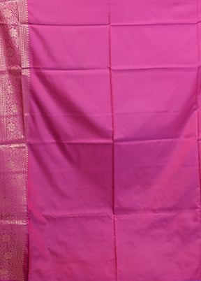 Blue Dupion Silk Saree With Blouse Piece