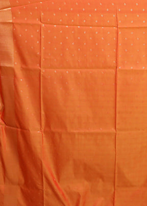 Yellow Dupion Silk Saree With Blouse Piece