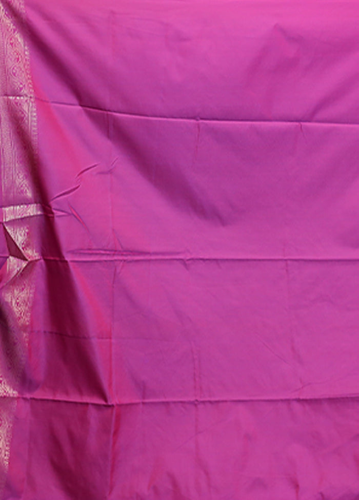 Blue Dupion Silk Saree With Blouse Piece