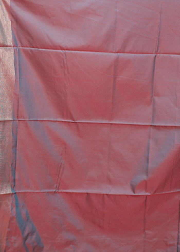 Pink Dupion Silk Saree With Blouse Piece