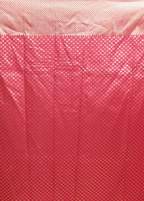 Pink Dupion Silk Saree With Blouse Piece