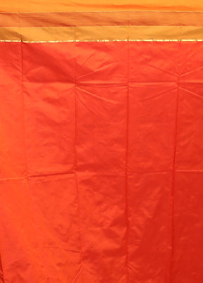 Orange Kanjivaram Silk Saree With Blouse Piece