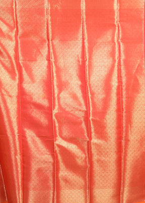 Pink Dupion Silk Saree With Blouse Piece