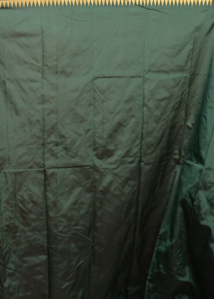 Green Kanjivaram Silk Saree With Blouse Piece