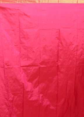 Pink Kanjivaram Silk Saree With Blouse Piece