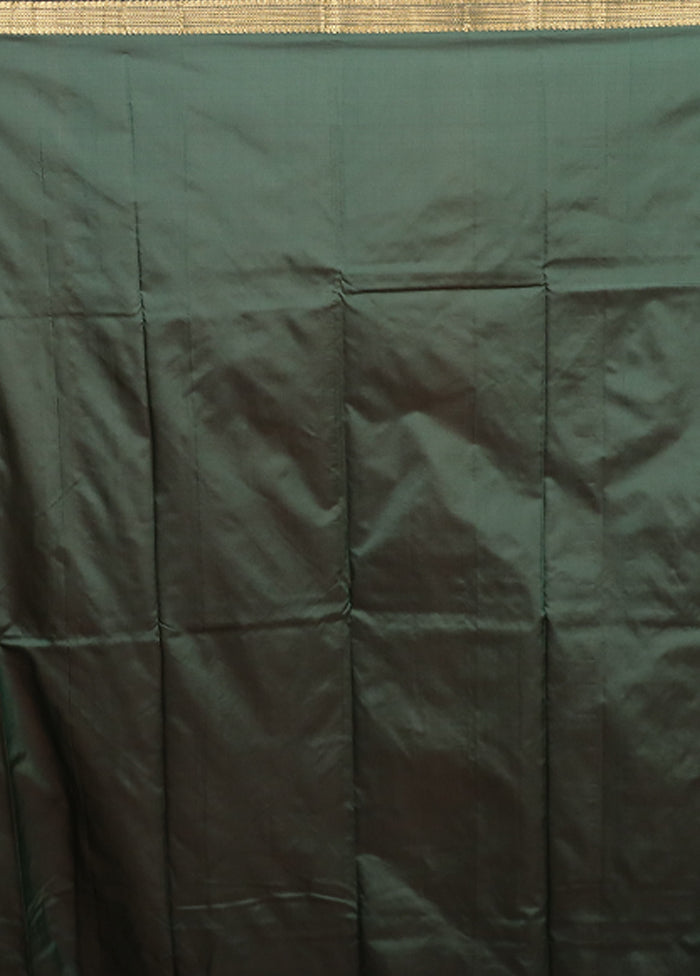 Green Kanjivaram Silk Saree With Blouse Piece