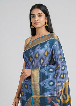 Multicolor Pure Cotton Saree With Blouse Piece