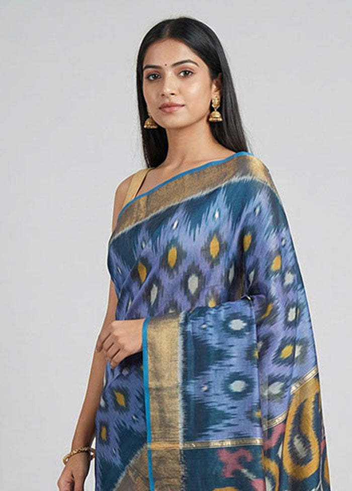 Multicolor Pure Cotton Saree With Blouse Piece