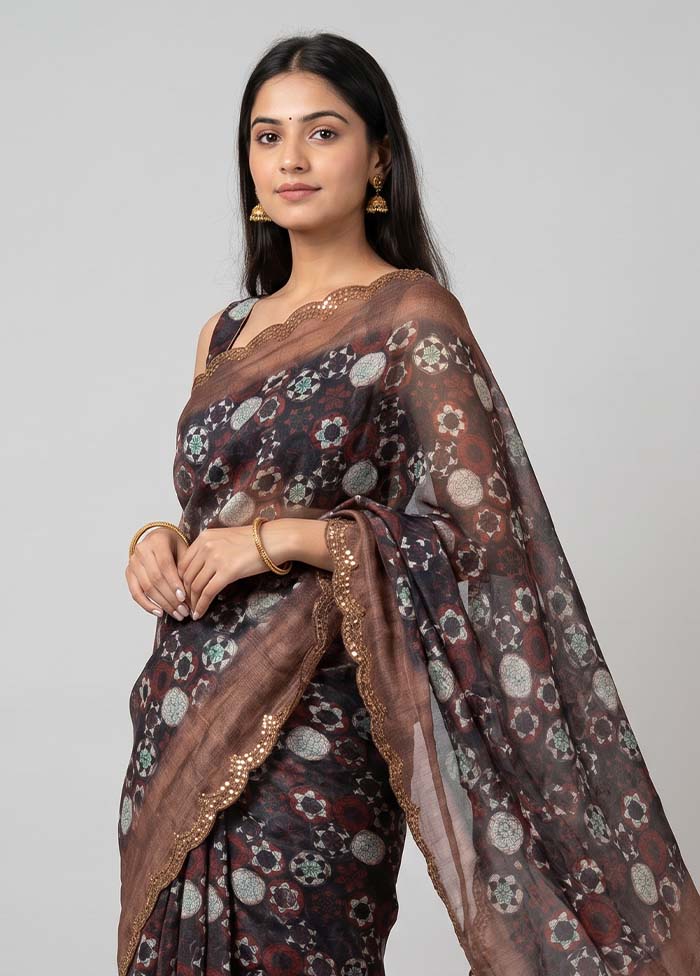Blue Cotton Saree With Blouse Piece