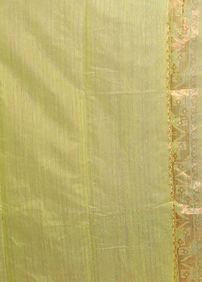 Green Jamdani Cotton Saree Without Blouse Piece