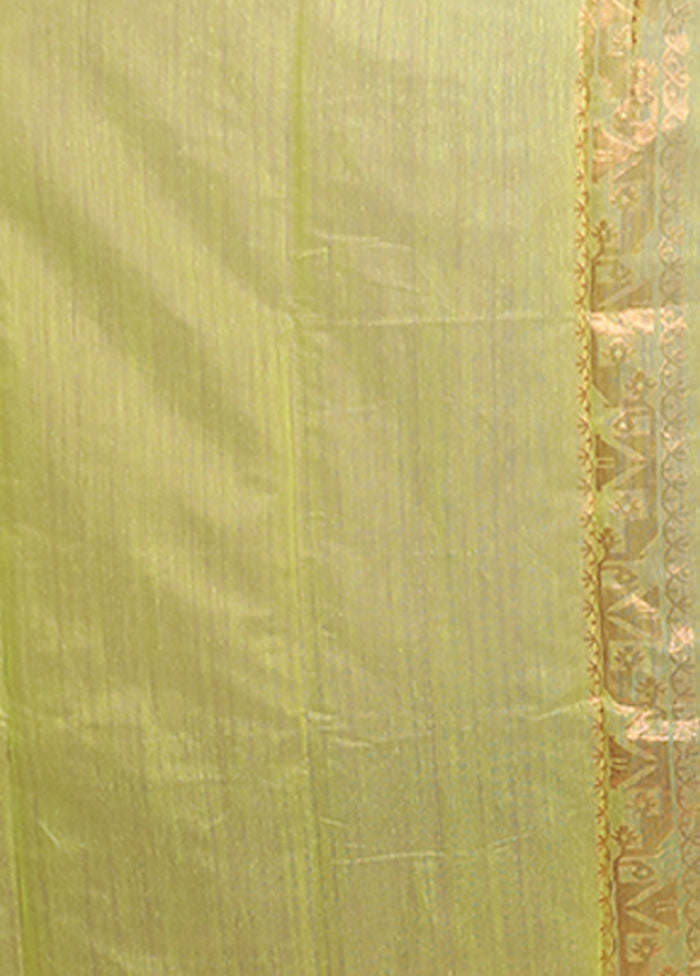 Green Jamdani Cotton Saree Without Blouse Piece