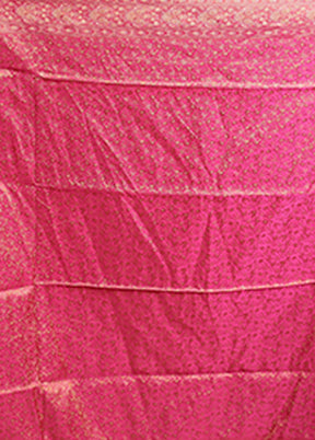 Cream Handloom Jamewar Pure Silk Saree With Blouse Piece