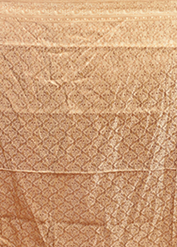 Pink Handloom Jamewar Pure Silk Saree With Blouse Piece