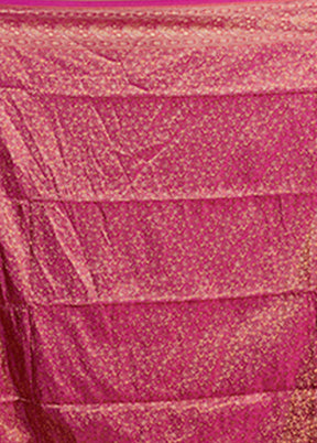Cream Handloom Jamewar Pure Silk Saree With Blouse Piece