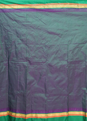 Purple Kanjivaram Silk Saree With Blouse Piece