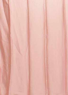 Peach Georgette Saree With Blouse Piece