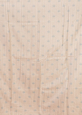 Cream Tussar Silk Saree With Blouse Piece