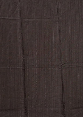 Black Tussar Silk Saree With Blouse Piece