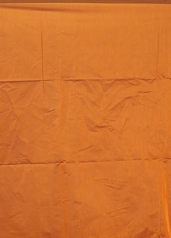 Maroon Cotton Saree With Blouse Piece