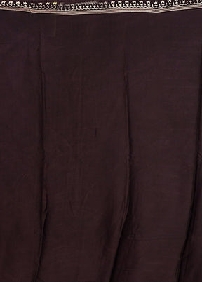 Black Printed Pure Silk Saree Without Blouse Piece