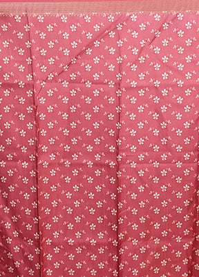 Pink Tussar Silk Saree With Blouse Piece