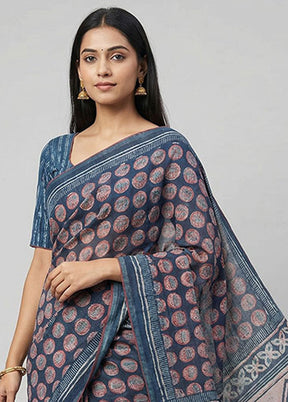 Black Tussar Silk Saree With Blouse Piece