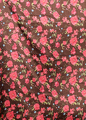 Brown Tussar Silk Saree With Blouse Piece