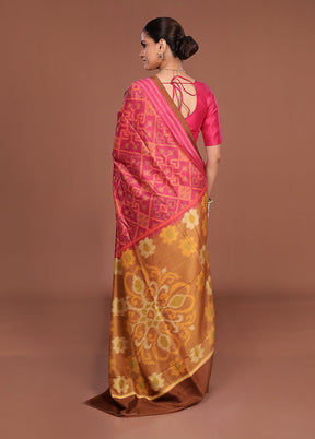 Purple Tussar Silk Saree With Blouse Piece